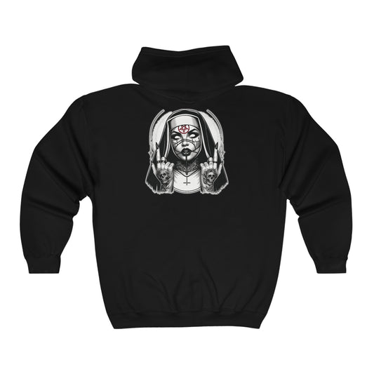 Nuns Out Guns Out Zip Up Hoodie